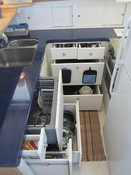 Lots of Galley Storage and a Dishwasher